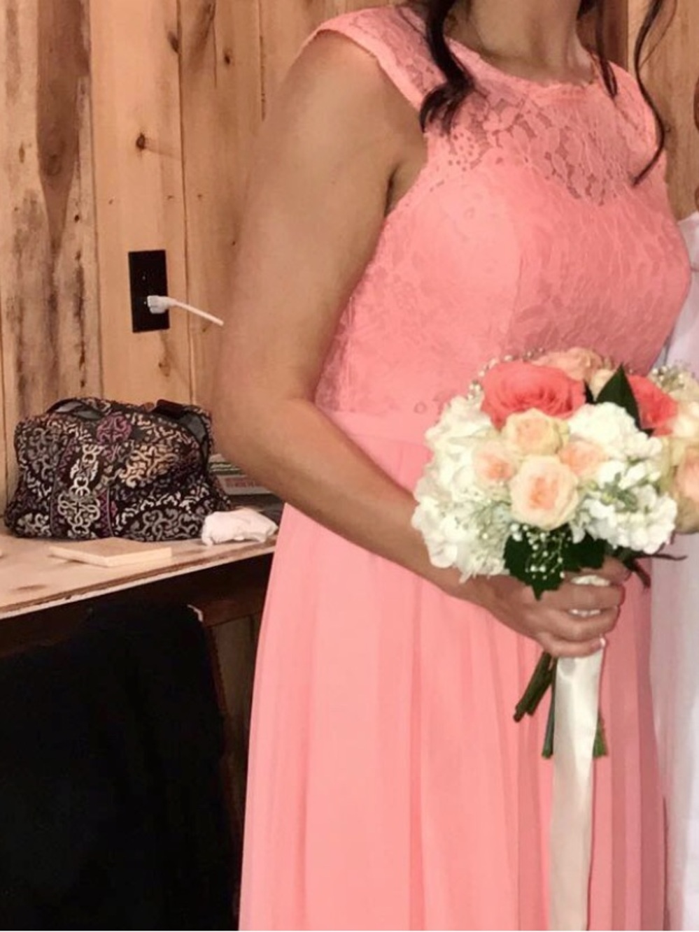 Azazie Arden coral